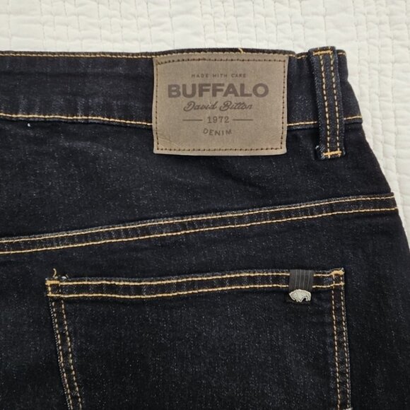 NWT Buffalo David Bitton Straight Six Jeans Men's 36x32 Dark Indigo Stretch NEW - Picture 14 of 16
